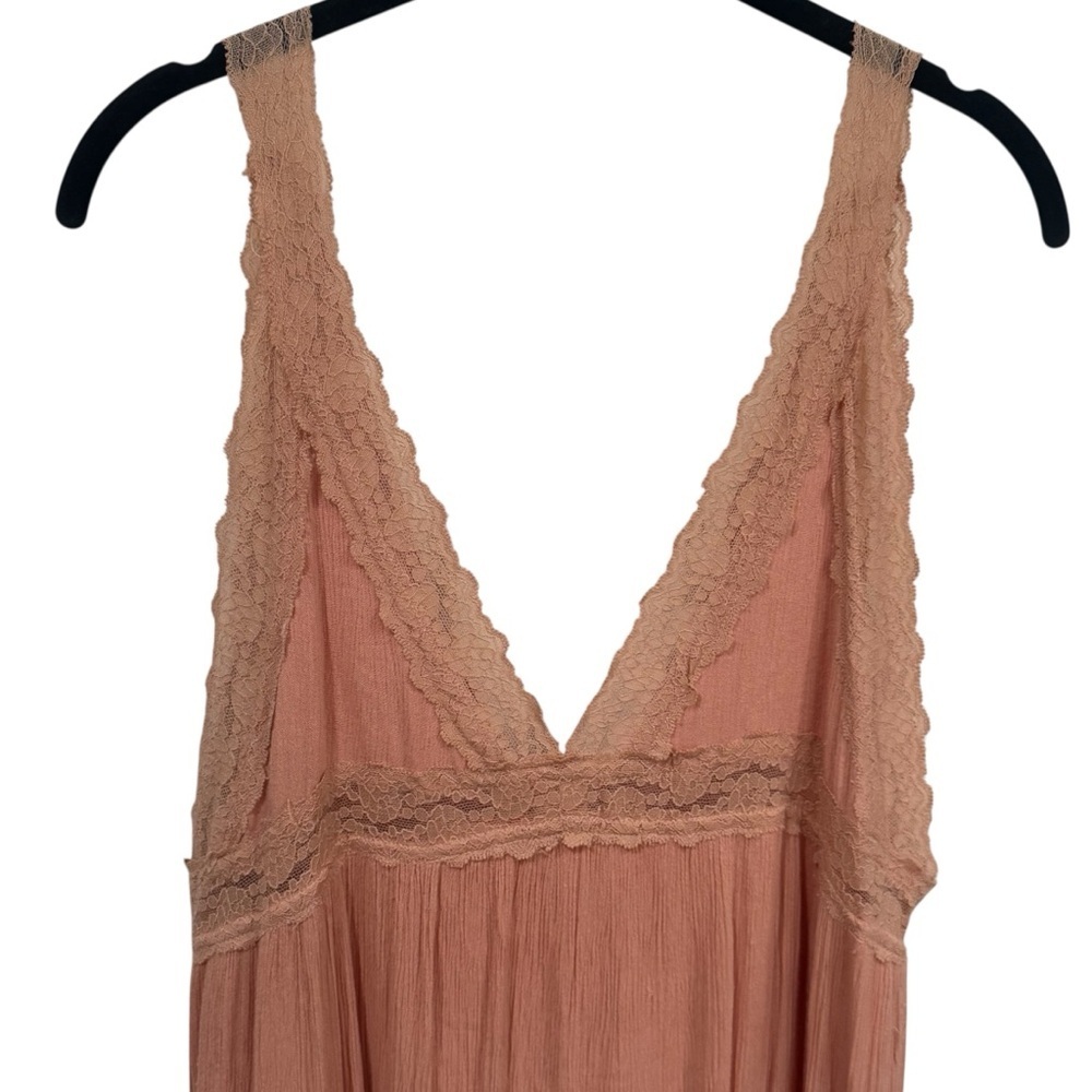 L Love‎ Fairy Ethereal Cottagecore Peasant Bohemian Tiered Gauzy Maxi Dress M - Picture 3 of 12